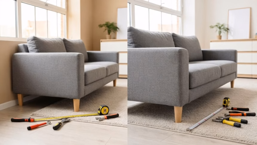 iPhone Users Can Now Measure Furniture Without a Tape Measure | Smart Tech, Sharp Takes - CRYOVEX.com Close-up of an iphone screen displaying measurement lines overlaid on a piece of furniture