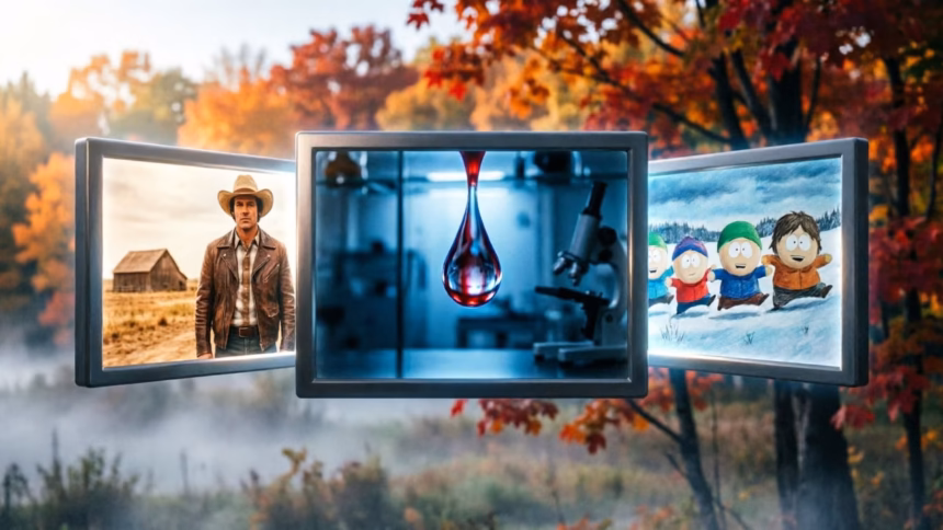 Paramount+ and Pluto TV Canada October Lineup: New Seasons for Tulsa King, Dexter, and South Park | Smart Tech, Sharp Takes - CRYOVEX.com Promotional graphic for paramount+ october 2026 lineup featuring tulsa king and dexter characters