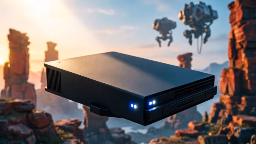 PlayStation Brings AI Upscaling to Base PS5 | Smart Tech, Sharp Takes - CRYOVEX.com Close-up of a playstation controller with digital light effects suggesting ai processing
