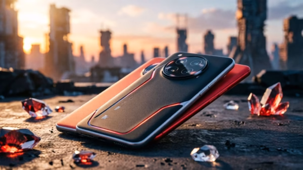RedMagic 12 Pro+ Design and Colors Revealed Ahead of October Launch | Smart Tech, Sharp Takes - CRYOVEX.com Render showing the transparent back panel and flush camera module of the redmagic 12 pro+
