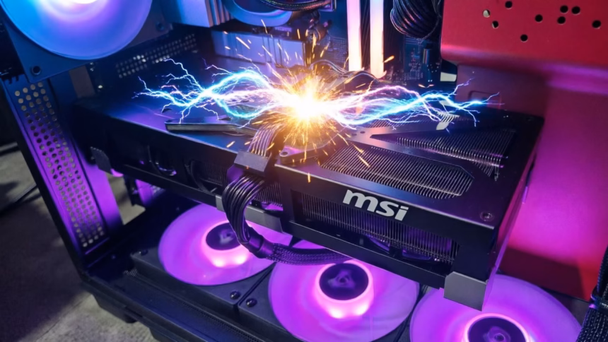 RTX 5090 Owners Modify Power Connectors Amid Melting Concerns | Smart Tech, Sharp Takes - CRYOVEX.com Close-up of a modified graphics card showing additional 8-pin pcie power connectors attached to the main 16-pin header