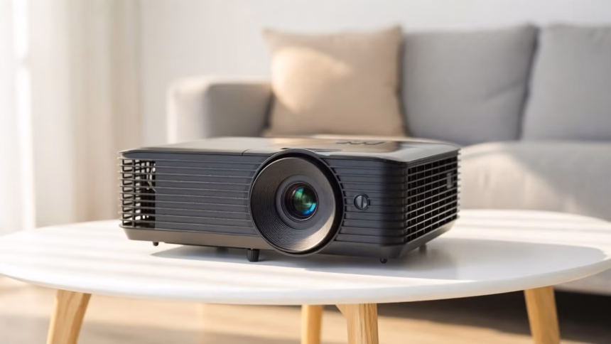 The Hidden Chinese Ownership Behind Five Major Projector Brands | Smart Tech, Sharp Takes - CRYOVEX.com A modern home theater setup featuring a bright projector screen