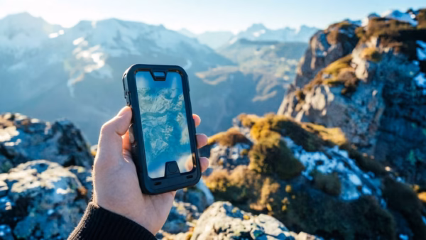 The Hidden Trade-offs of Rugged Phones: Why Durability Isn't Just About Surviving Drops | Smart Tech, Sharp Takes - CRYOVEX.com Close-up of a thick, black rugged smartphone casing with reinforced corners