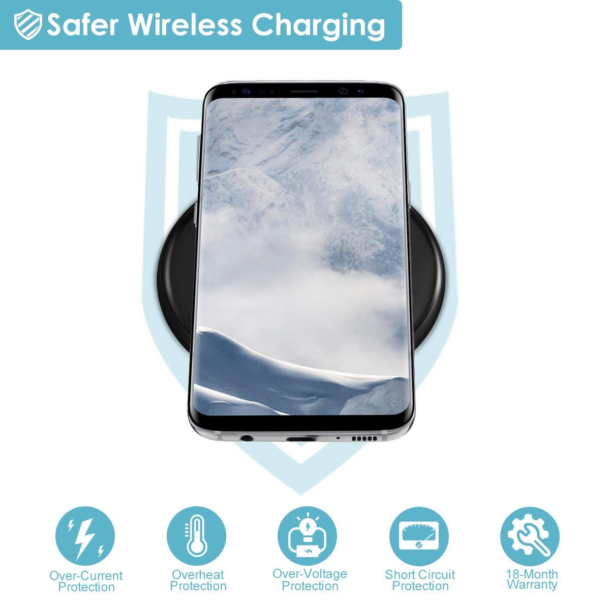 Will Charge Up To 1.5X Faster Than Other Wireless Chargers By Using A Qc2.0 &Amp; Qc3.0 Charger Adapter (Not Included). Supports Input 5V/2A, Output 5V/1A(Max). 5W Output Is Available Compatible Samsung S9, S9 Plus, Iphone X, 8, 8 Plus (Also Enable The Latest Ios 11 Update). Provides Higher Efficiency And Saves Time, No Charge Cables Needed. 