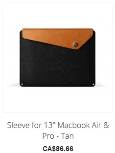 MUJJO's Valentine's Day Gift Guides - Coupon Code | Smart Tech, Sharp Takes - CRYOVEX.com Sleeve for 13inch macbook air & pro - tan